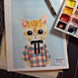 Watercolor cats : It started as a hobby. I love cats, I love watercolors, it is relaxing and funny for me to sit down and paint dressed cats. It is something I do almost every weekend. Suddenly I had a lot of cats in my studio and no space to keep them, s