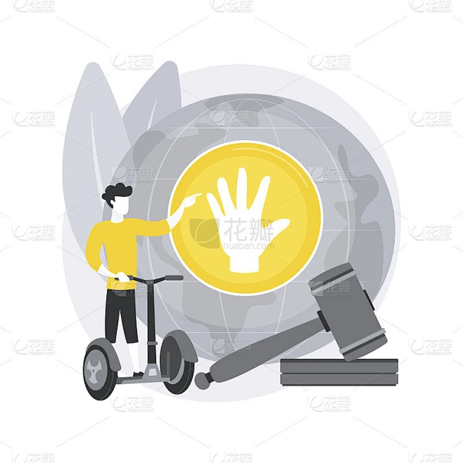 青年权利抽象概念矢量插图。素材-花瓣网