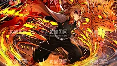 大哥     炎柱 炼狱杏寿郎  - 源文件下载【酷图网】手机动漫,鬼灭之刃,壁纸桌面,炎柱,炼狱杏寿郎,设计,