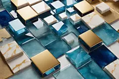 光泽模型美观饰品金属地砖背景图图片