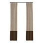 Light Taupe and Chocolate Brown Linen Color Block Curtain - Love the simplicity of solids, but want your windows to make a statement?  The Colorblock Drapery is for you.  From runways to rooms, this two-tone trend has captured the heart of many a designer