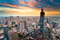 Panoramic view of urban landscape in Bangkok Thailand