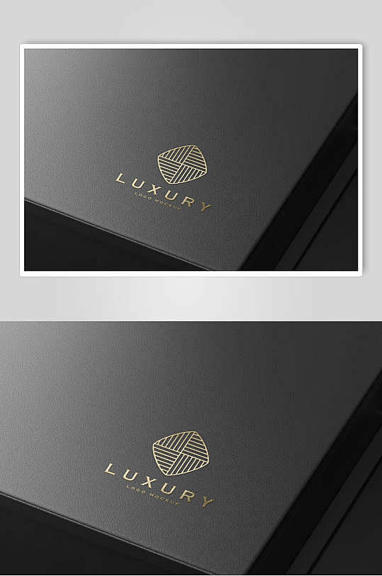 英文字母黑标志LOGO展示样机-众图网