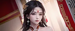 新娘 古装 古风 唯美 动漫 ai 3440x1440壁纸