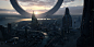 General 1920x966 science fiction future city sunrise