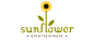 sunflower entertainment tv media flower logo design