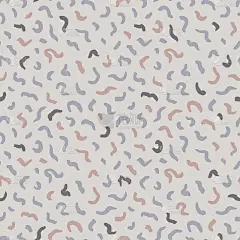 波浪和漩涡笔触矢量无缝模式。