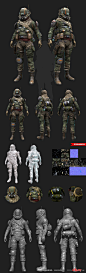 超级现代士兵CG 次时代maya模型 带OBJ - CGmap游戏资源网!