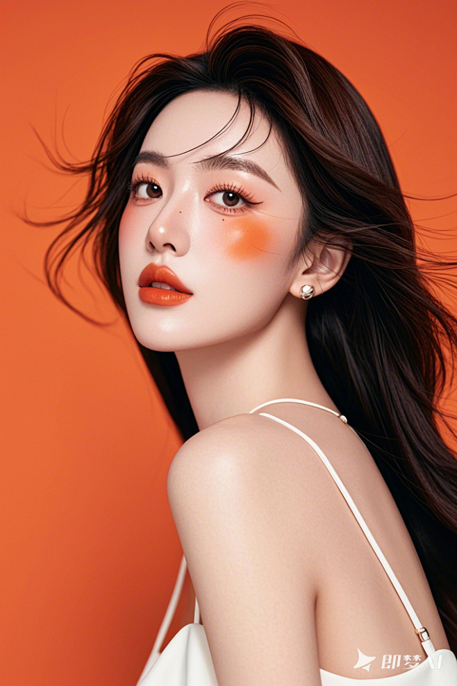 时尚气质优雅的女人，摄影写真，精致五官，...