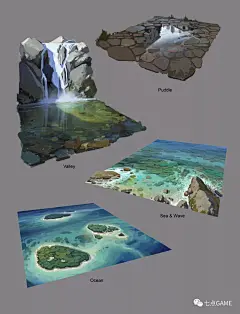 优秀！场景的朋友收藏好了！各种材质、地表、光影的画法-7.GAME : 超级棒的素材！！