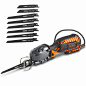 VonHaus 5 Amp Compact Reciprocating Saw Kit Electric Saw with 8 Blades, ½" Stroke Length, Max. Cutting Capacity 4½", 3000SPM and 16ft Cable, For DIYWood Cutting & Metal Cutting - - Amazon.com