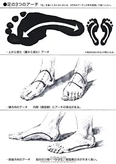 #优动漫好料推荐#【人物教程】脚的简单画法(/≥▽≤/) O网页链接 ​​​​