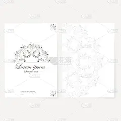 文件夹，名片和邀请函的模板