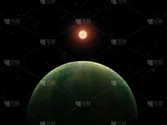 遥远太空中的美丽星球，太阳系元素，系外行星背景