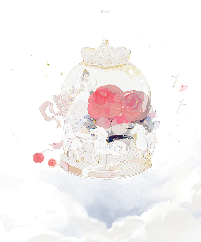 《空中の花园》（多图点开_舞小仙__插画...