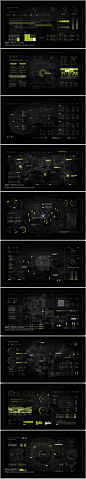 AE模板-500+高科技HUD医学生物化学地理地图显示屏UI元素动画-天天素材网