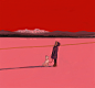 dog girl Illustrator japan Landscape tokyo woman