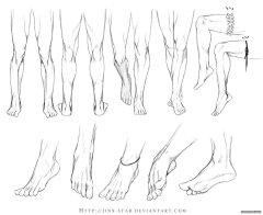 Ni懂否采集到 百家人体结构画法 之 脚部-足部动作