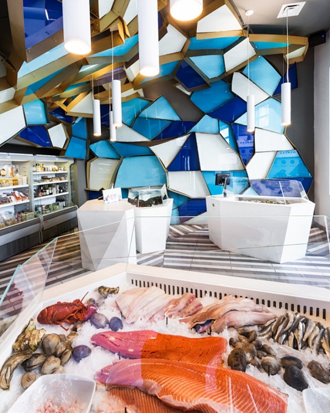NEMEAU海鲜食品店棱形玻璃概念设计 ...