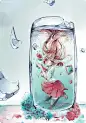 #手绘# #插画# #小清新# #治愈系# #二次元#