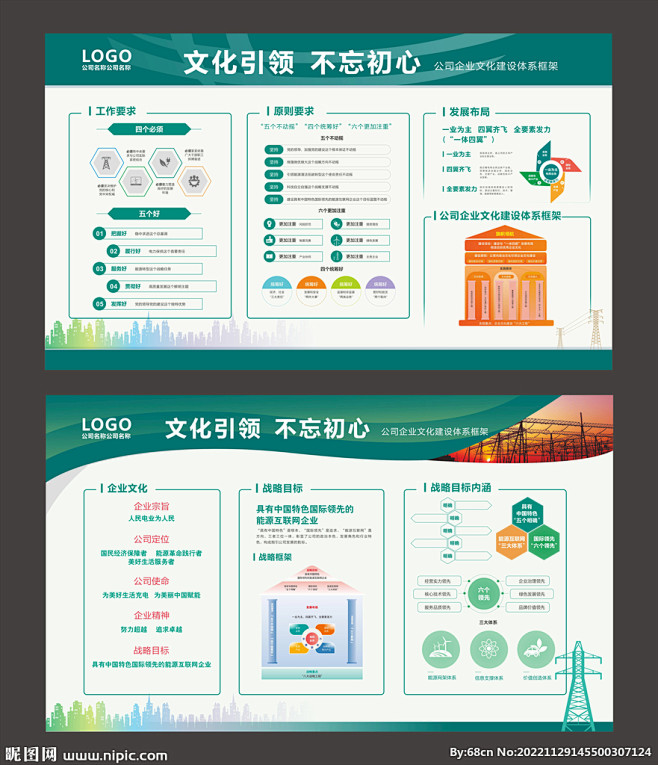 国网展板电力文化