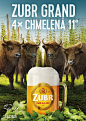 Zubr Grand 4x : print ad for brand Zubr, full cgi animals, agency: Comtech