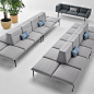 Contemporary sofa / fabric / commercial / 4-seater - LAPSE by Carlos Tíscar - INCLASS MOBLES