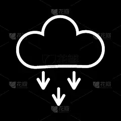 计算机图标,轮廓,符号,直的,云,图像,矢量,山,阴影,设计