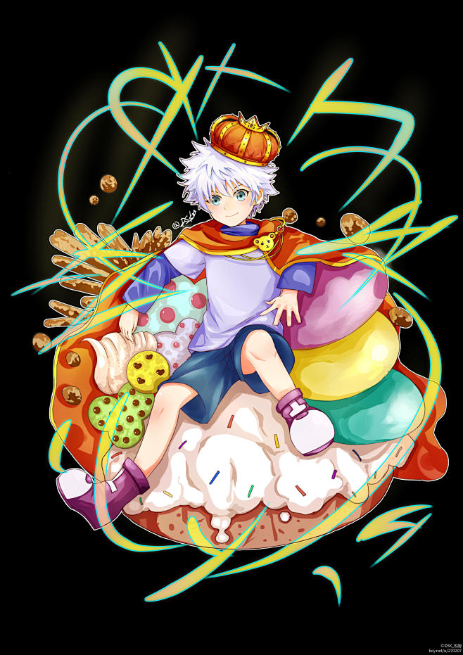 全职猎人奇犽揍敌客同人图插画壁纸生日快乐半次元第一中文cos绘画