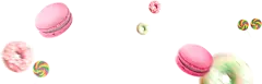 马卡龙彩色漂浮素材PNG