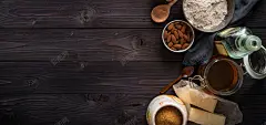 淘宝简约黑色食品海报背景高清素材 勺子 实木 杏仁 桌子 油盐 海报 淘宝 瓶罐 白糖 简约 蛋糕 面粉 食品 食材 鸡蛋 黄油 黑色 背景 设计图片 免费下载 页面网页 平面电商 创意素材