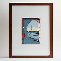 GoodaLIFE|独家日本浮世绘歌川广重手绘复古装饰画森内川-淘宝网