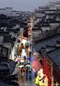 屯溪老街，马头墙 粉墙黛瓦一幅水墨画的徽派建筑