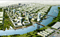 General 2000x1250 digital art architecture river house building modern trees bird's eye view boat birds street ecology city CGI skyscraper