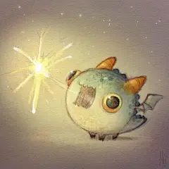 可爱儿童插画幻想图片：“灯泡眼”小动物图片_卡通动漫_美桌图片库