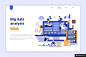 扁平化商务办公网页banner科技感UI插图画08模板矢量素材