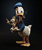Donald Duck Found A Treasure : I've brought Donald Duck in to live with a realistic art called " Donald Duck Found A Treasure".Donald as found the gold Mickey Mouse statue, which means he's the one who controls Disney. 