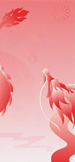 龙年红色过年海报背景