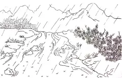 春夜喜雨古诗配画简笔画