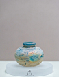 #北魏蓝玻璃小碗#【大同博物馆藏的北魏蓝玻璃器】大海的深蓝，迷幻的颜色