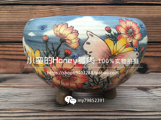 黑雪公主 韩国进口手工粗陶多肉花盆 售罄...