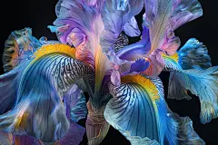 种植绽放鸢尾花花朵图片摄影图