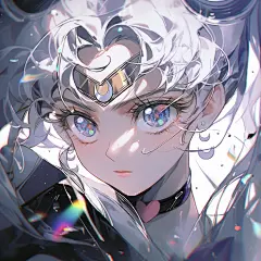 ai绘画，动漫女头像，月野兔，梦幻44