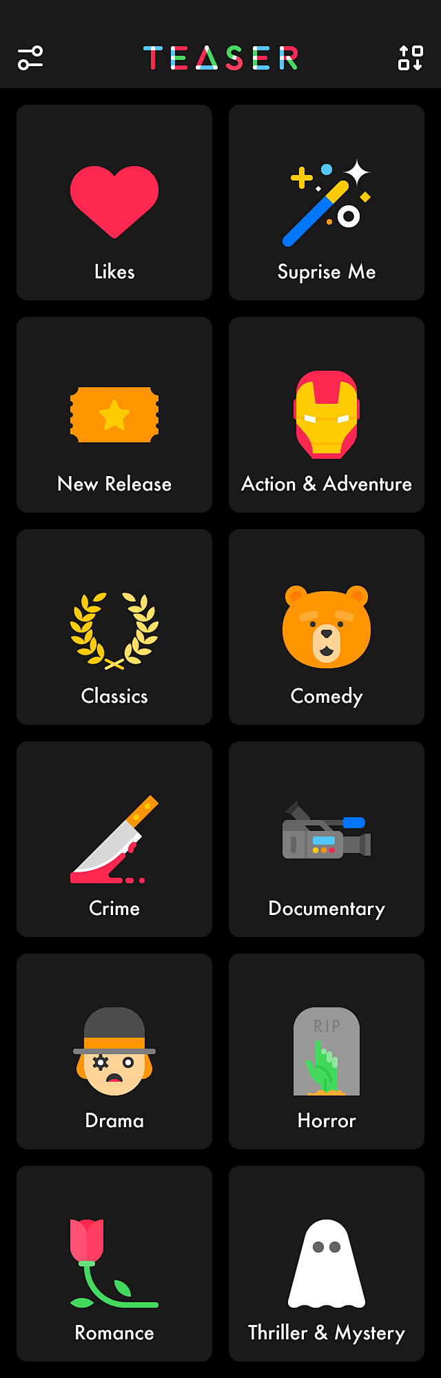 Teaser_app_genres