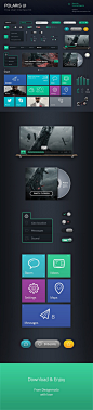 Polaris UI Free – by Adrian *** " Polaris UI Free is a set of beautiful free UI components, which includes Edit Boxes, Check Boxes, Radio Buttons, Page Navigation, Menu, Buttons, etc. You can use this UI Kit in any of your projects, and even learn wi