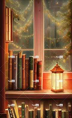 Ai产生的 幻想 背景 手机壁纸 药师 书角 图书 书架 文学