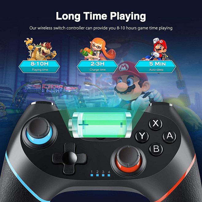 Amazon.com: Wireless Pro Controller for Switch, YCCTEAM Remote Gamepad ...