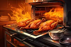 传统美食北京烤鸭鸭子美食插画