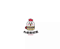 学LOGO-九桶黄焖鸡-餐饮行业logo-卡通logo-插画logo-上下排列-动物logo-鸡logo