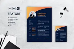 高级时尚摄影师个人简历&amp;推荐信模板 CV Resume